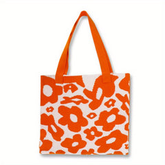 Flower Pattern Tote Bag Durable Lightweight Shoulder Bag