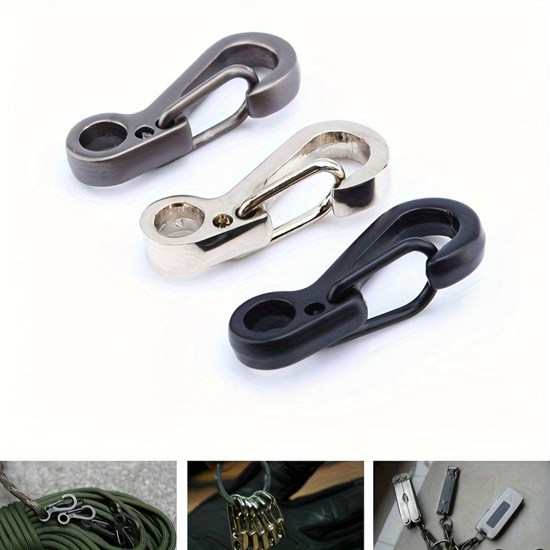 10pcs Metal Keychain Key Ring Mini Spring Hanging Buckle Key Chain Pendant