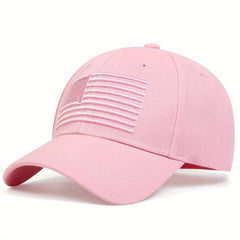 Flag Embroidery Golf Baseball Cap Solid Casual Sports Hat Adjustable Dad Hats