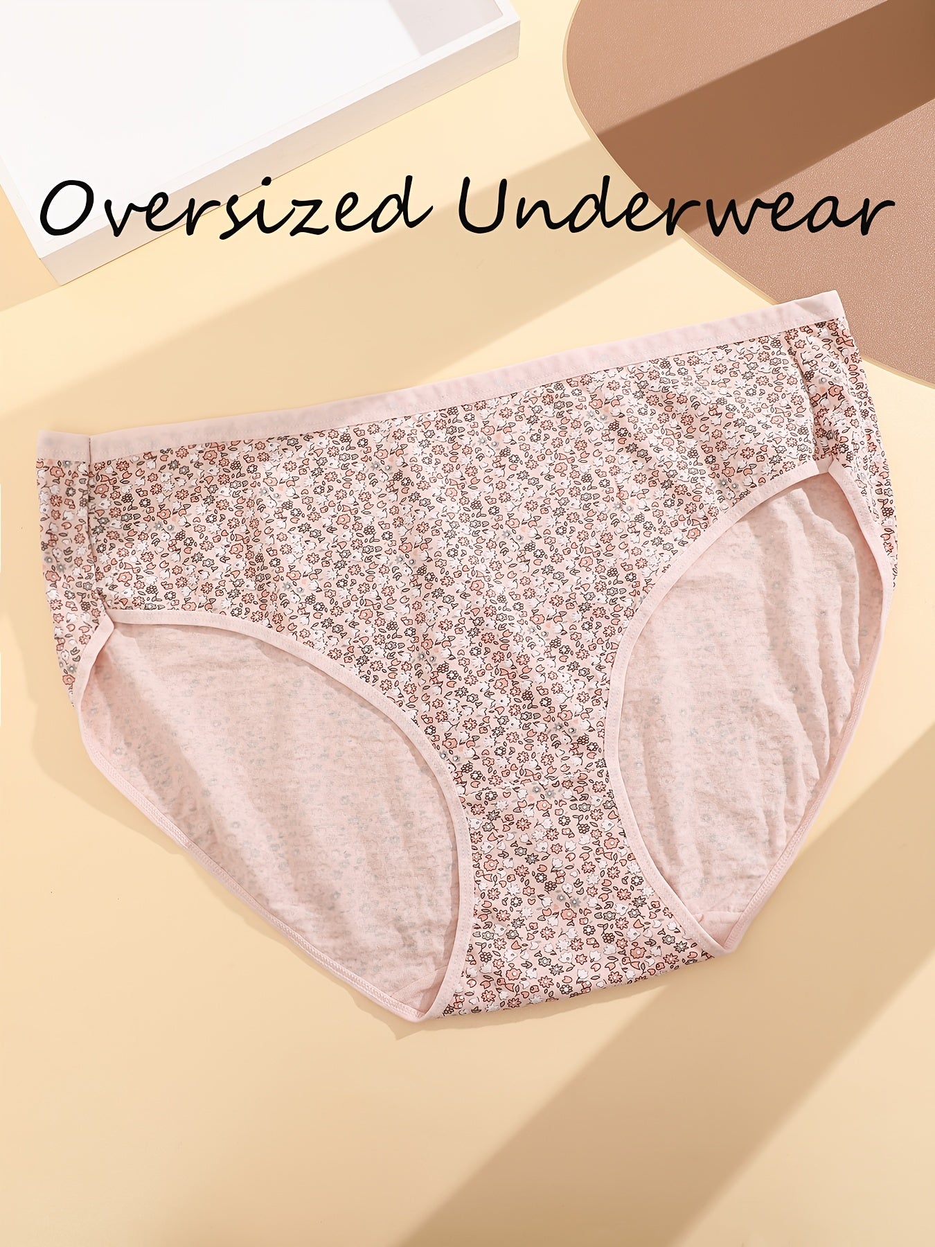  Ditsy Floral Print Seamless Comfort Underwear