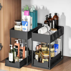1pc Under Sink Storage Rack Kitchen Bathroom Cabinet Organizer