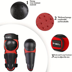 Kids Motorcycle Armor Set Elbow Knee Chest Belly Guards