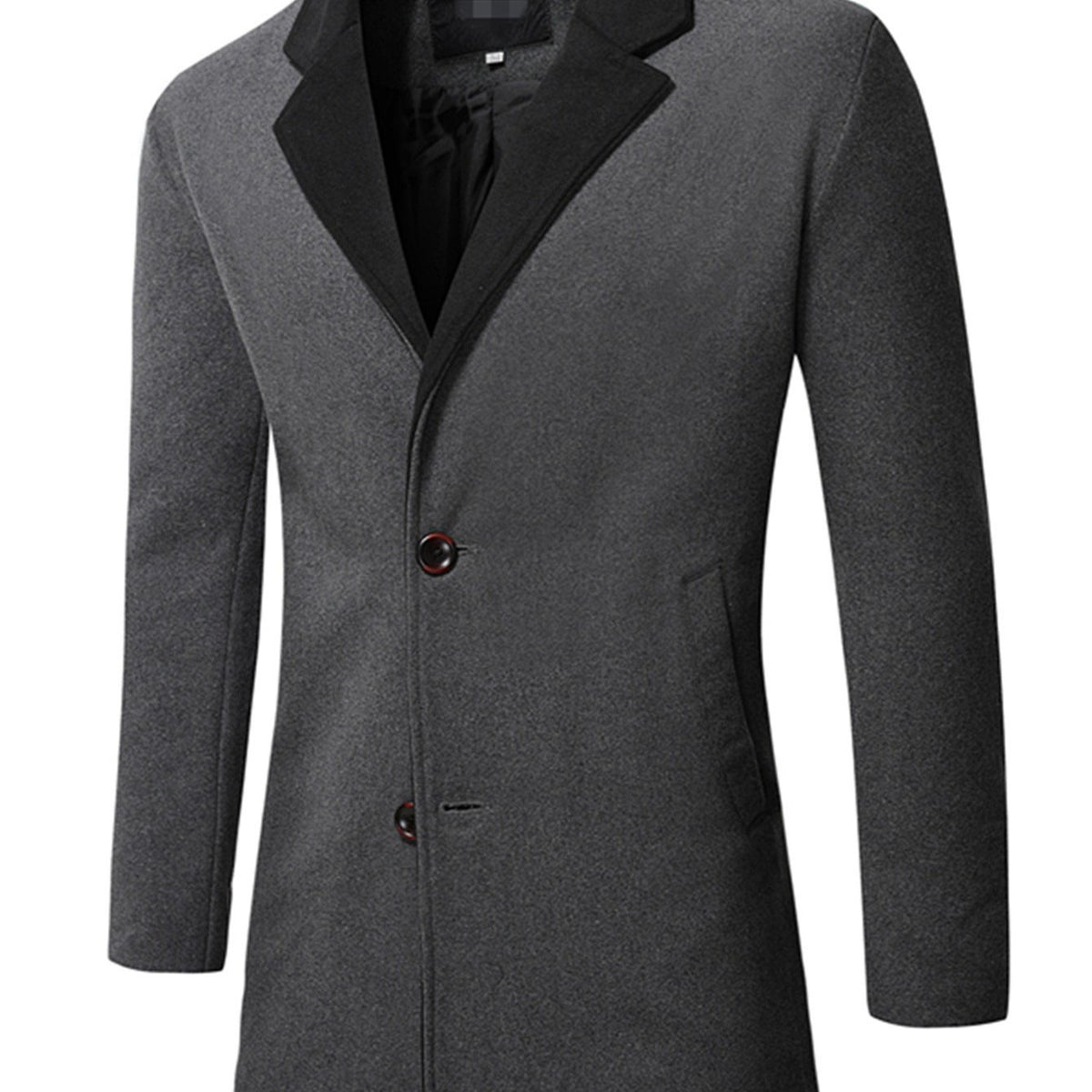 Men's Lapel Casual Button Trench Coat
