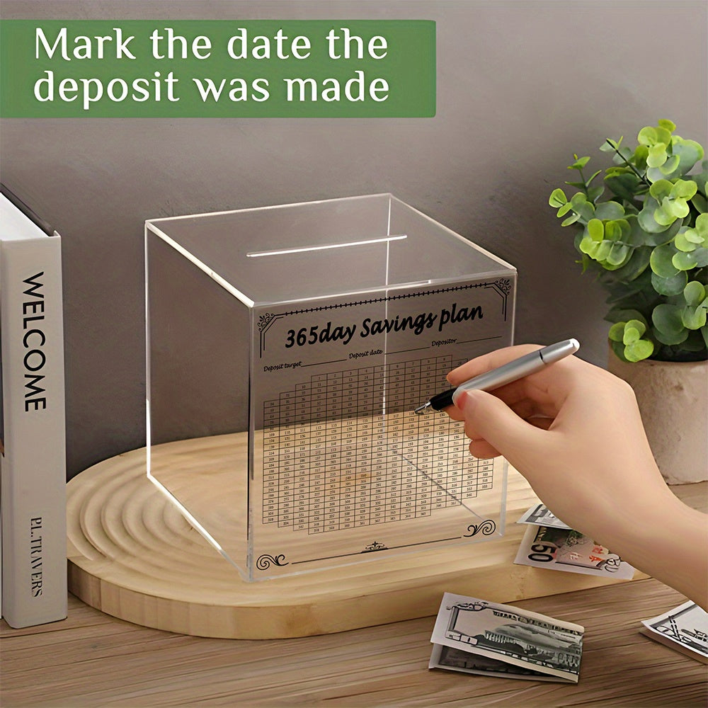 365 Days Savings Planner Money Bank For Adults Unbreakable Coin Change Money Box
