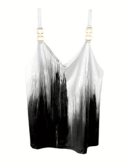  Ombre Print Metal Decor Cami Top