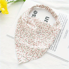 Floral Head Scarf Triangle Hair Scarf Flower Printed Hair Bundle