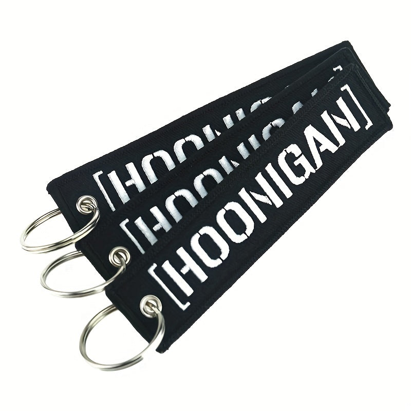 Racing Car Key Chain Embroidered Motorcycle Car Key Tag Gift Pendant