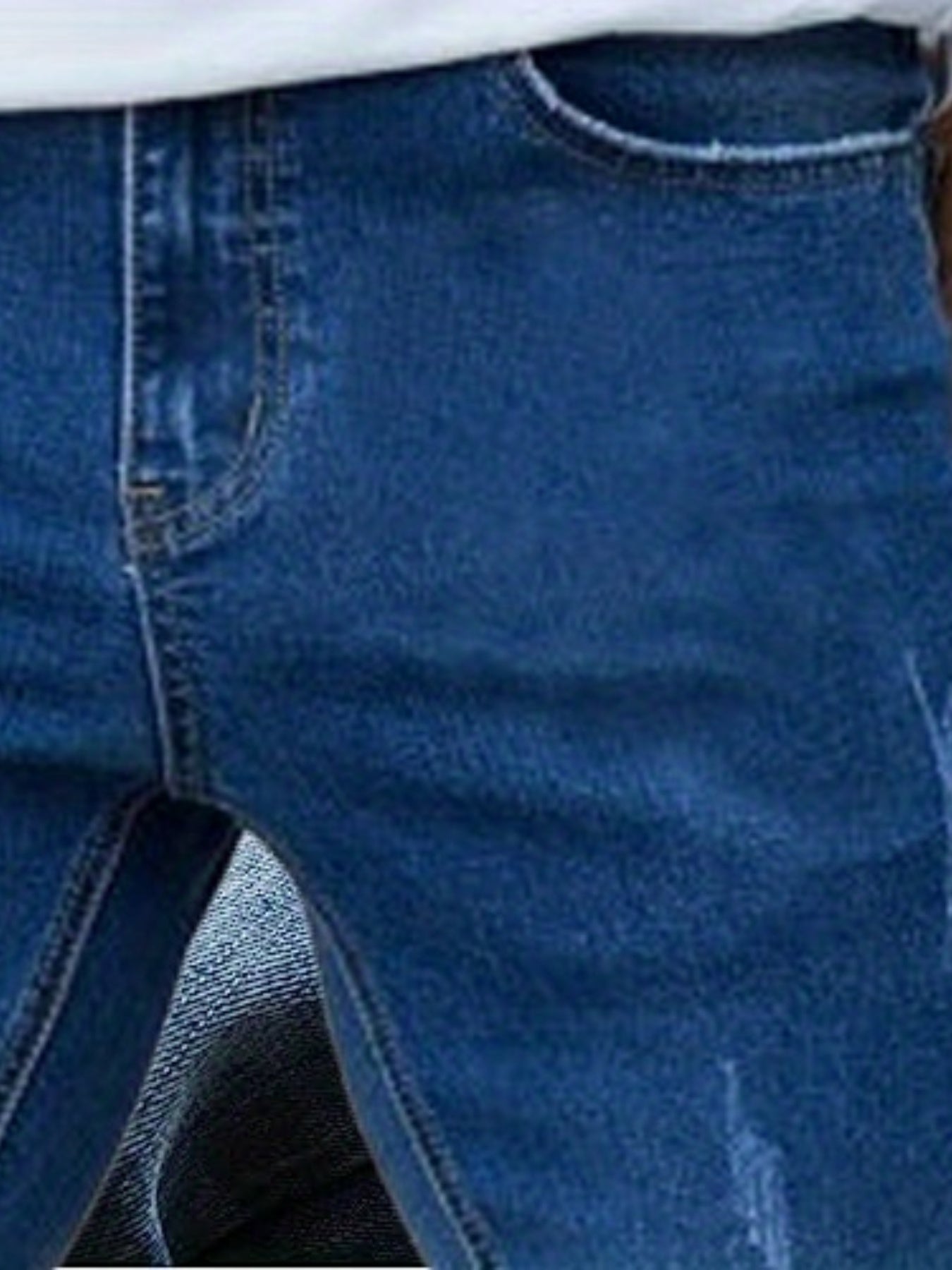 Mens Slim Fit Jeans Medium Stretch Street Style Denim Pants