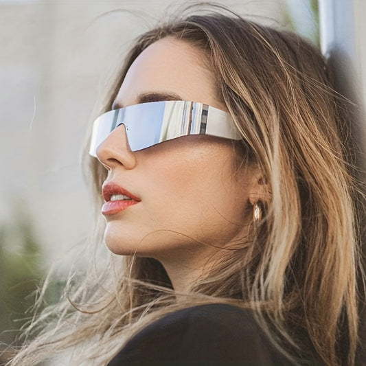Y2K Wrap Around Sunglasses Cyberpunk Outdoor Eyewear UV400