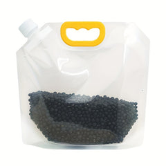 5pcs Visual Transparent Food Storage Bag with Moisture Proof Seal and Stand Up