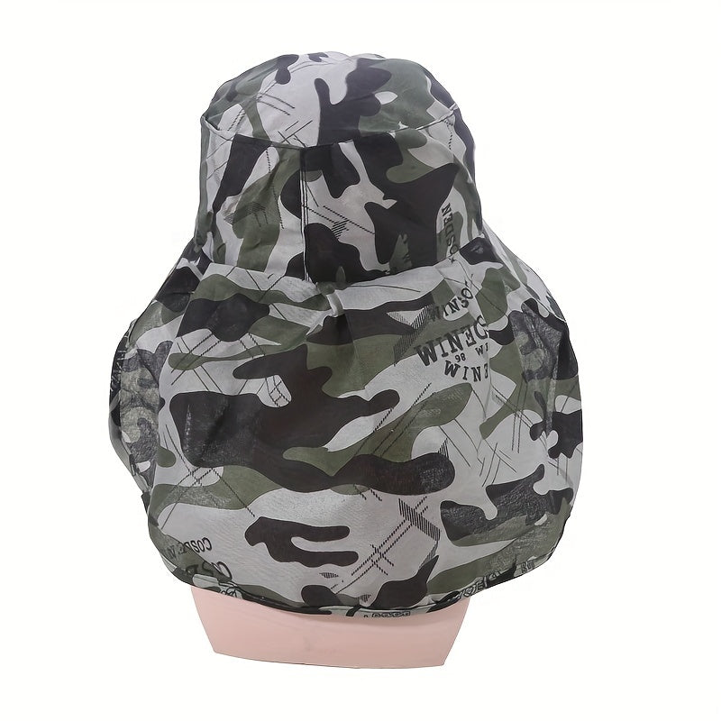 Men's Bucket Hat With Face Cover Wide Brim Sun Hat