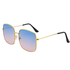Y2K Ombre Lens Sunglasses Square Metal Glasses UV400