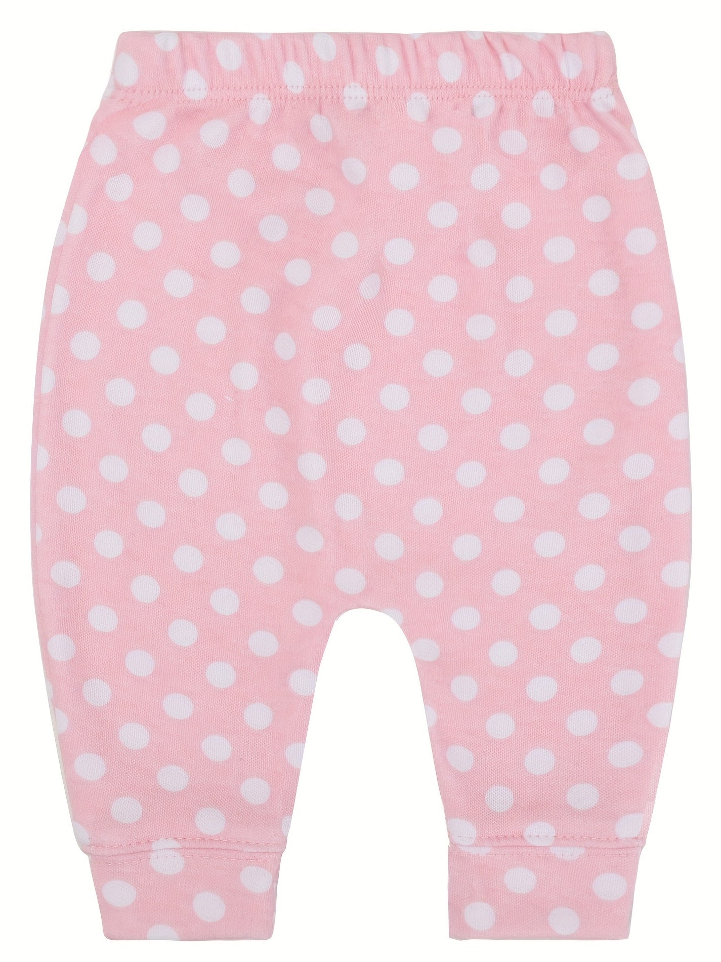 2 Pcs Comfy 100% Cotton Pants For Baby Girls 3-6 Months