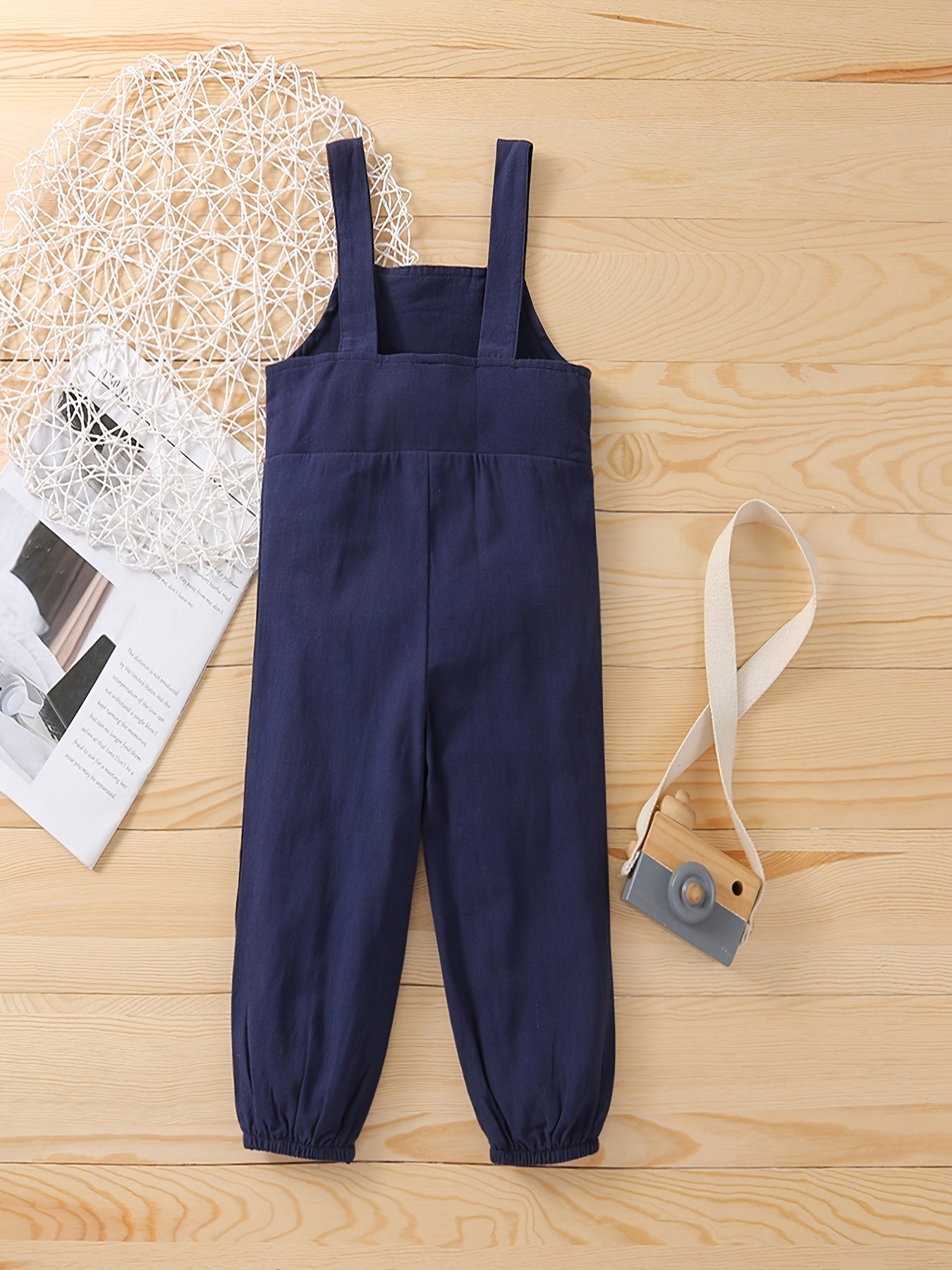 Girls Casual Vintage Bib Pants for Summer