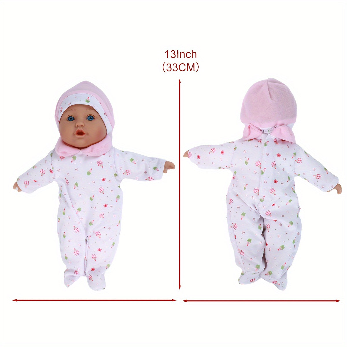 2pcs High 13Inch Reborn Doll Twins with 2 Real Life Dolls