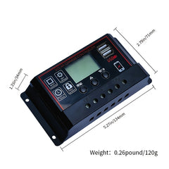 12V 24V Auto LCD Solar Regulator Dual USB 5V
