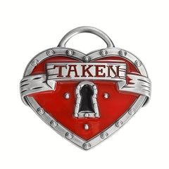 Heart Lock Keyhole TAKEN Metal Belt Buckle Couple Chars Western Cowboy Accessory