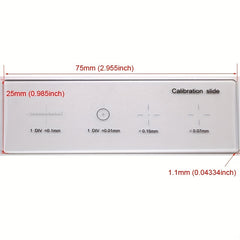 Microscope Stage Calibrating Slide 0.01mm 0.1mm Division Objective Ruler Ret