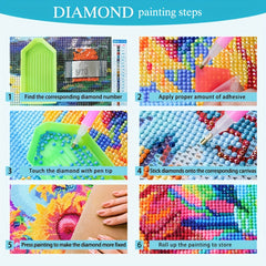 Snow Themed Owl Diamond Painting Kit for Adults Winter Scene