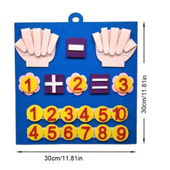 Colorful Felt Math Number Board Interactive Game for Youngsters