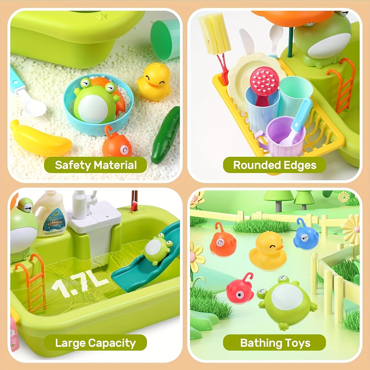 Kitchen Sink Toys with Faucet for Kids