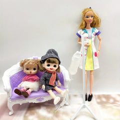 3pcs Mini Dollhouse Nurse Uniform Set for 11.5 inch Dolls