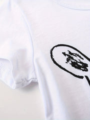 Kids Cartoon Graphic T-shirt Short Sleeve Summer Top