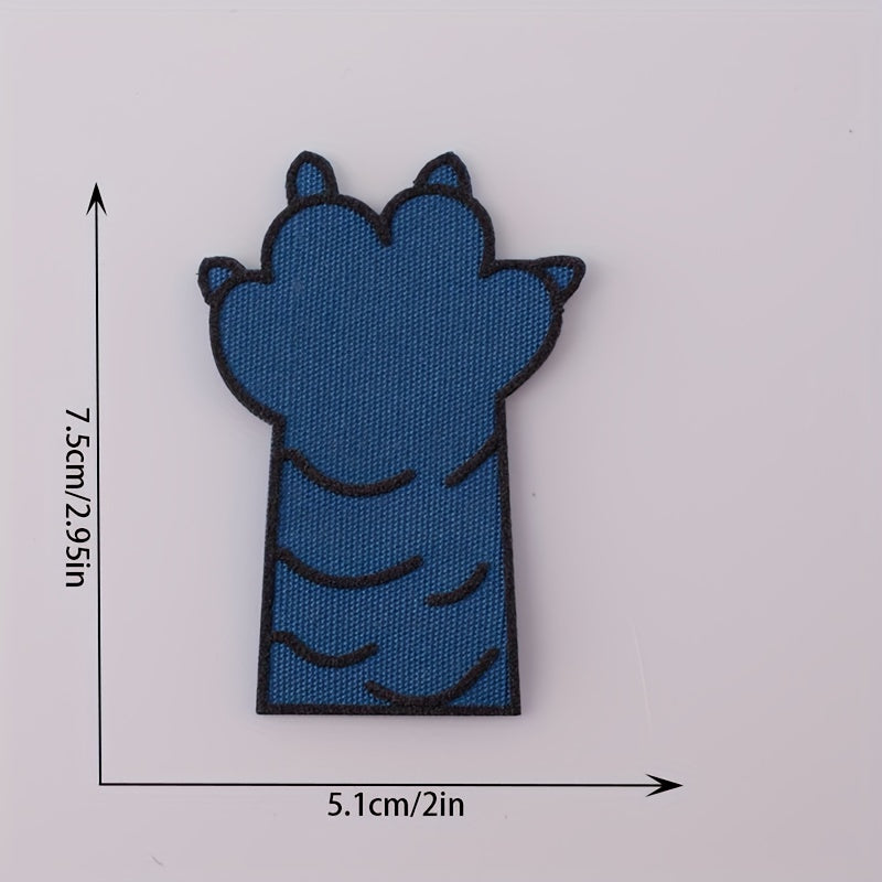 3pcs Dog Paw Cloth Stickers Iron On Sew On Embroidered Applique Patch DIY