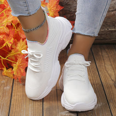 Women's Breathable Flying Woven Sneakers Outdoor Shoes