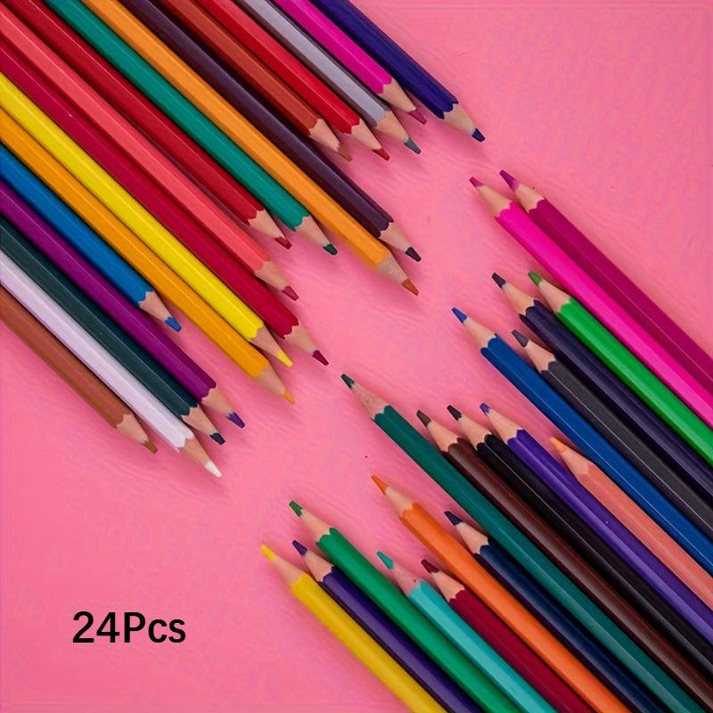 Soft Core Pencil Set - 48 24 12 Bright & Versatile Colors