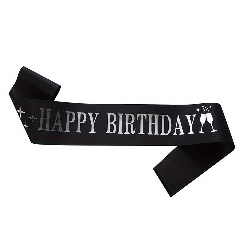 Birthday Party Sash & Headband Set