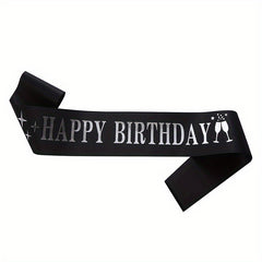 Birthday Party Sash & Headband Set