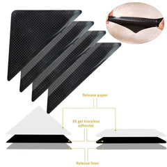 8pcs Non Slip Carpet Stickers Triangle Patches for Household