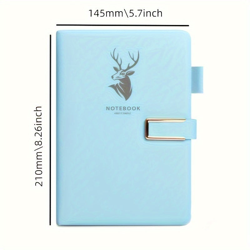160 Pages Leather Buckle Soft Leather A5 Notebook