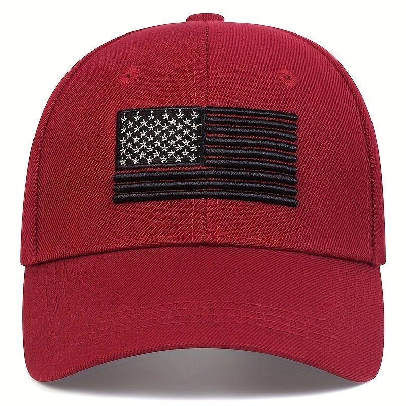 Mens American Flag Baseball Cap Adjustable Casual Hat Spring Autumn