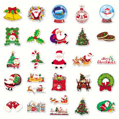 102pcs Christmas Cartoon Graffiti Stickers Diy Phone Case Car Skateboard Bike