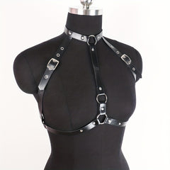 Gothic Hollow Out Harness Belt Rivet Caged Bra Chest Harness