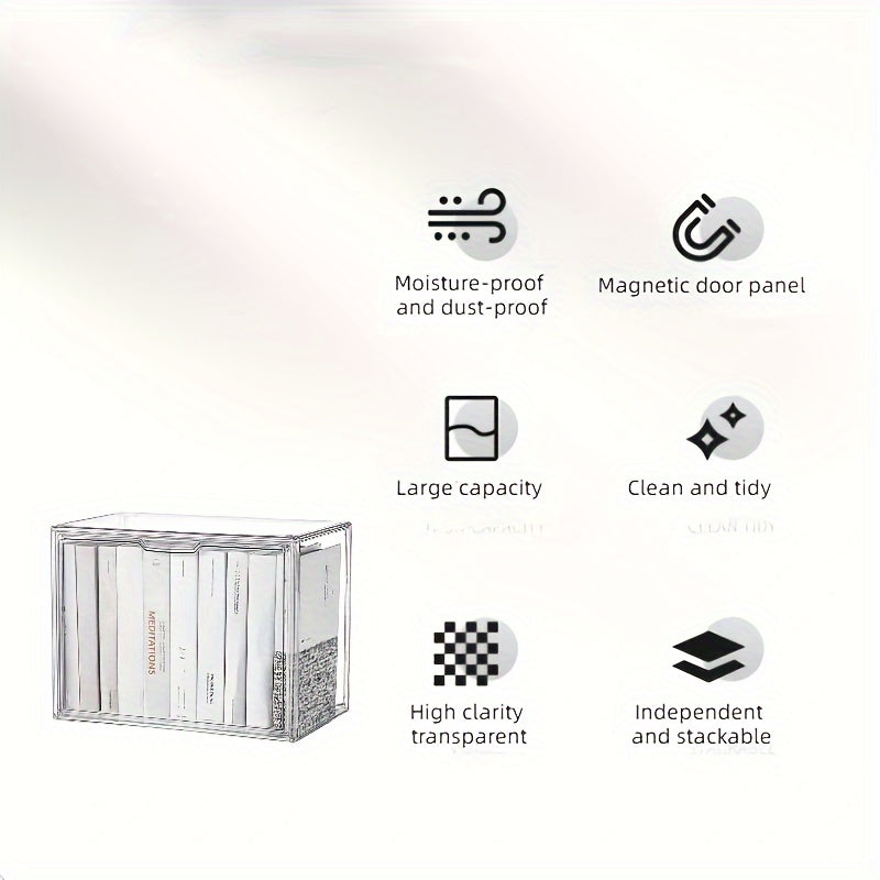 Stackable Transparent Shoe Box with Dustproof Bag for Action Figures Storage