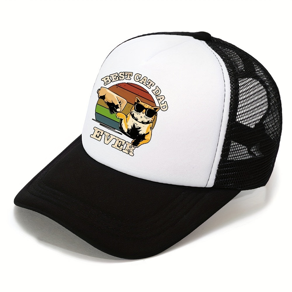 Sunshade Baseball Cap Print Hip hop Sun Hat Mesh Hat