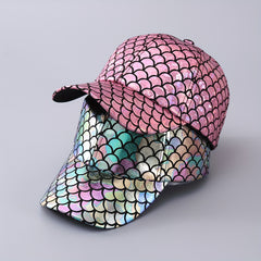 Men's Colorful Scale Checkered Baseball Cap