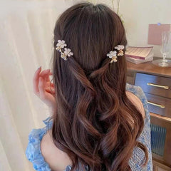 Daisy Pearl Hair Clips Set Mini Side Clip Claws Women Girl Hairpin Accessories