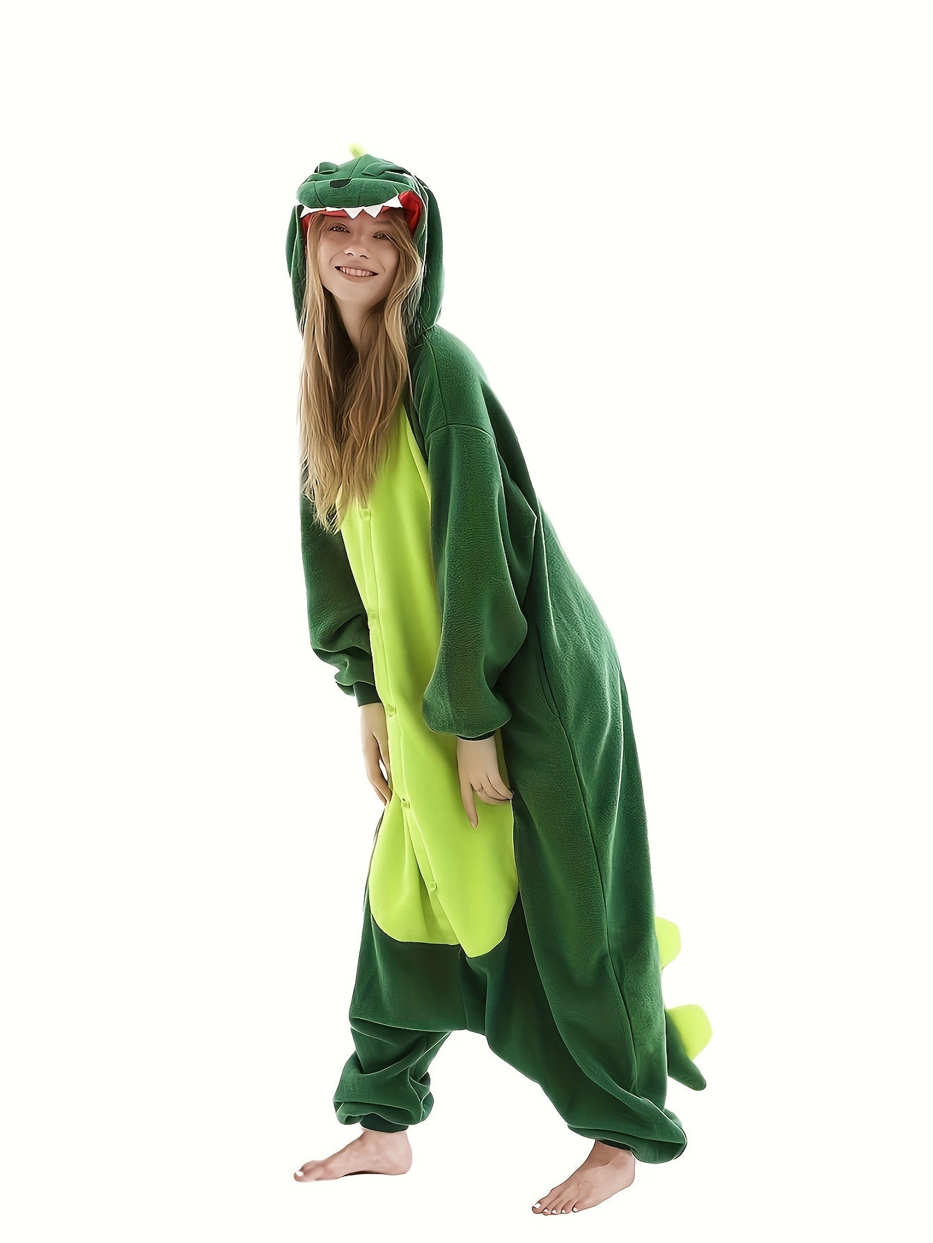  Dinosaur Hooded Jumpsuit Sleepwear Costume