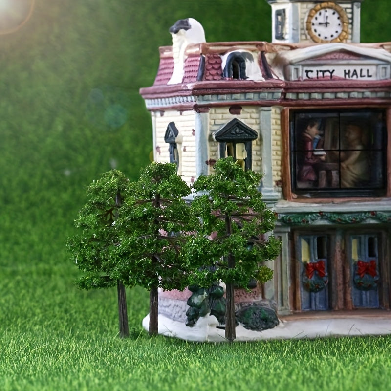 Green Plastic Model Tree for Fairy Gardens DIY Crafts and Micro Landscape Decor