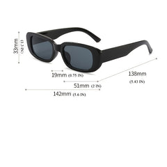 Rectangle Sunglasses Women Vintage 90s Sun Glasses UV400 Protection