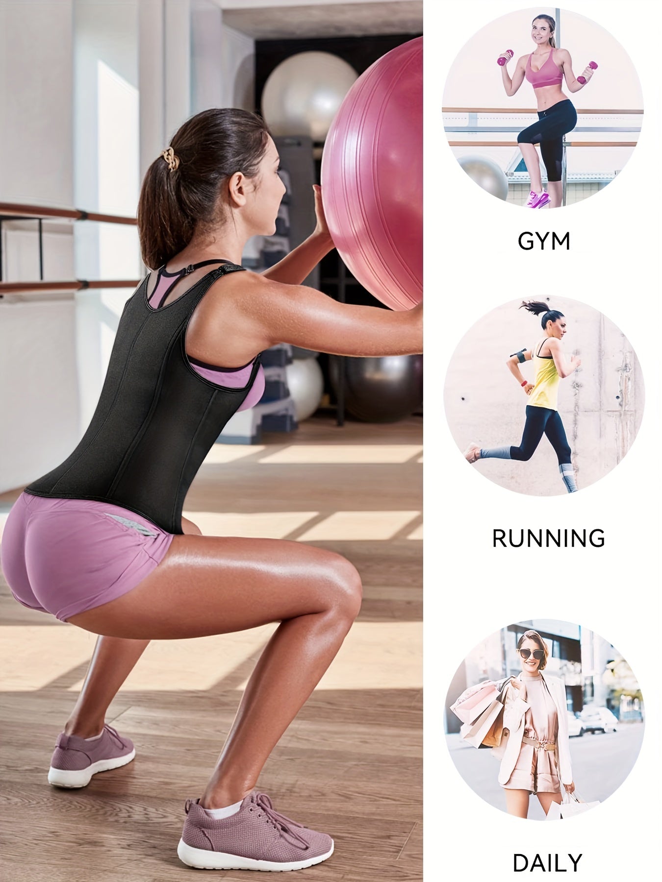 Zipper Shaping Tank Top Waist Trainer Tummy Control Slimmer