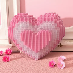 Pink Love Romantic Building Blocks with Small Grains for Couples