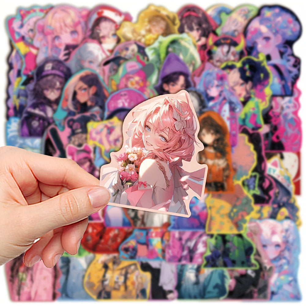 50pcs Sweet Series Graffiti Stickers Waterproof DIY Handbook Stickers
