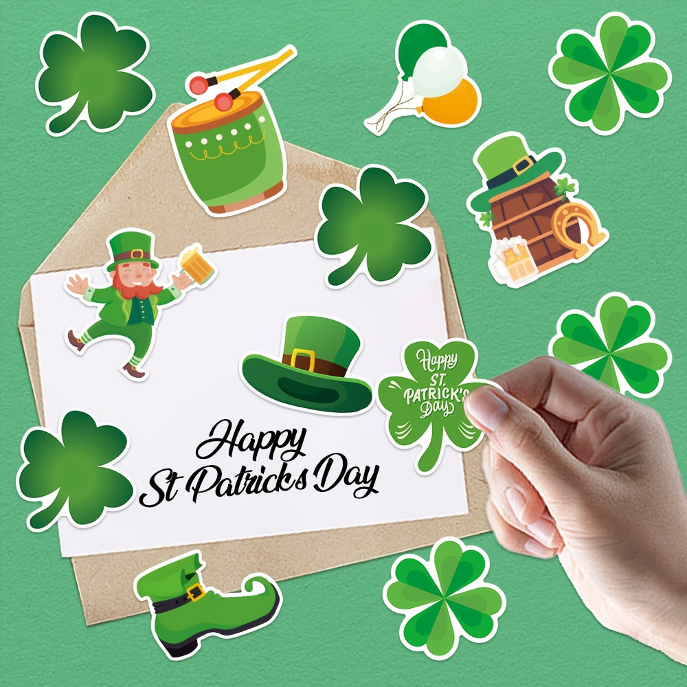 St Patrick's Shamrock Decorative Cards Green Shape for Irish Party