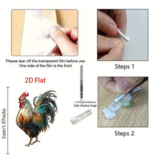 Mother's Gift 2D Acrylic Brooch DIY Accessories Compact Pin