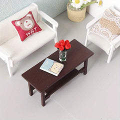 Vintage Coffee Table Model Desk Dollhouse Furniture Props